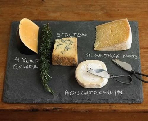 Skifferplatta som ostbricka